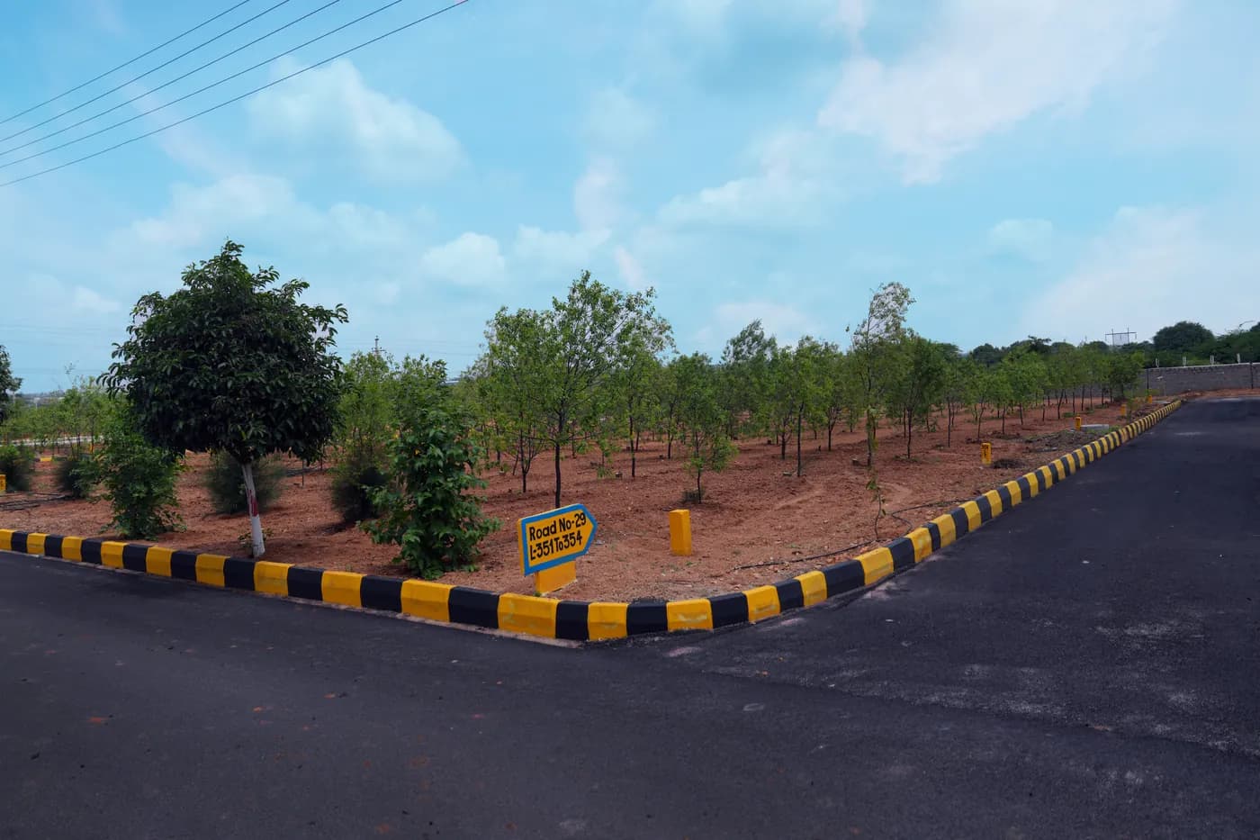 Curved internal road